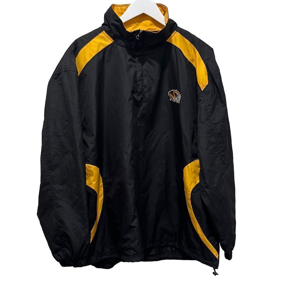 NCAA Mizzou Missouri Tigers 1/4 zip pull over jacket - L